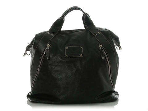 Gucci Black Leather Weekender