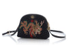 Gucci Dragon-Embroidered Blue Suede Ophidia Shoulder Bag