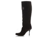 Gucci Brown Suede Chain Patch Tall Boots