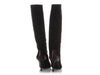Gucci Brown Suede Chain Patch Tall Boots