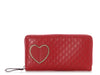 Gucci Red Micro Guccissima Heart Zip-Around Wallet