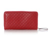 Gucci Red Micro Guccissima Heart Zip-Around Wallet