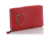 Gucci Red Micro Guccissima Heart Zip-Around Wallet