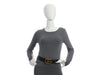 Gucci Black Croc-Embossed Leather GG Marmont Belt