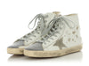 Golden Goose White Leather and Swarovski Crystal Francy High Top Sneakers
