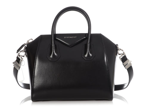 Givenchy Small Black Shiny Goatskin Antigona