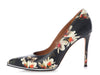 Givenchy Black Floral and Butterfly Print Pumps