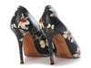 Givenchy Black Floral and Butterfly Print Pumps