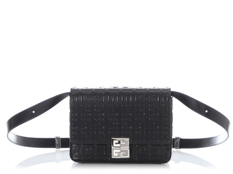 Givenchy Medium Black Embossed 4G Crossbody Bag