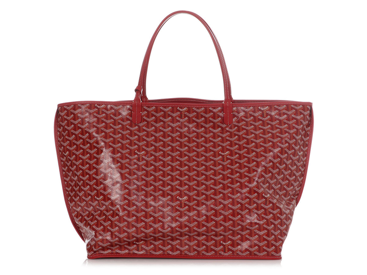 goyard tote bag red