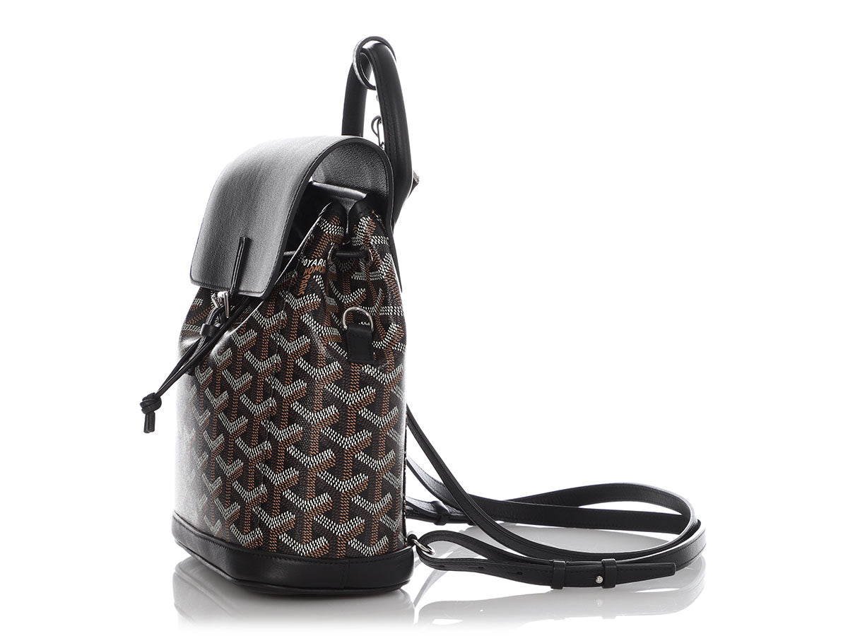 GOYARD Goyardine Calfskin Mini Alpin Backpack Black 1190460