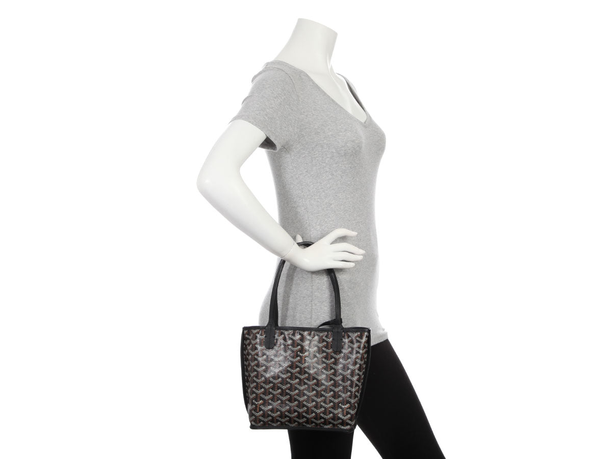 Goyard Mini Black Anjou Tote