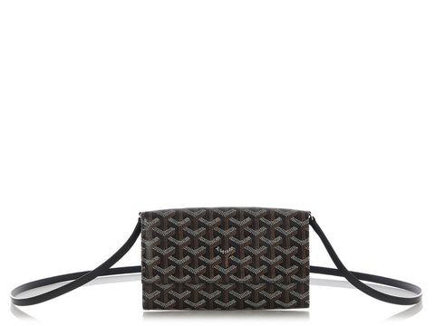 Goyard Black Varenne Crossbody Wallet