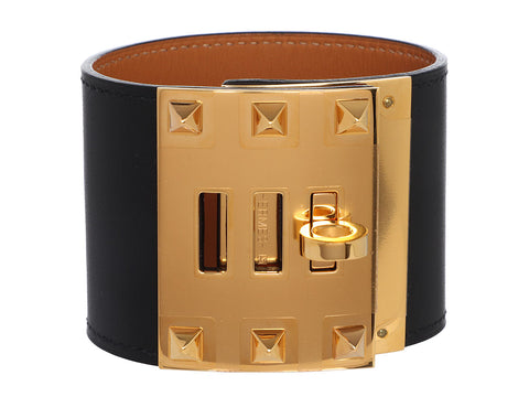 Hermès Black Chamonix Kelly Dog Extrême Bracelet