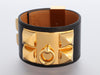 Hermès Black Leather Collier de Chien Bracelet CDC