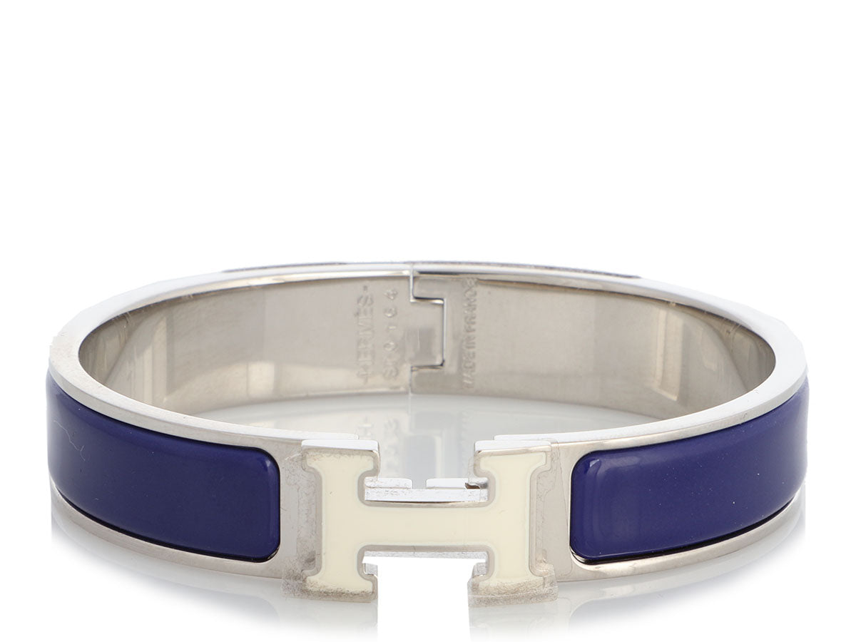 Hermès // White Clic Clac H Bracelet – VSP Consignment