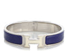 Hermès Narrow Navy and White Clic-Clac Bracelet