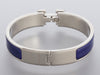 Hermès Narrow Navy and White Clic-Clac Bracelet