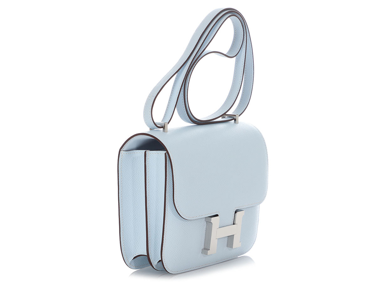 Hermes Constance 18 Bleu Brume Chevre