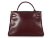 Hermès Vintage Burgundy Box Calfskin Kelly 32
