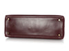 Hermès Vintage Burgundy Box Calfskin Kelly 32