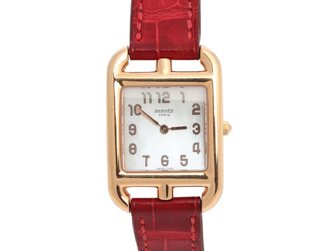 Hermès 18K Rose Gold Ladies Cape Cod Watch