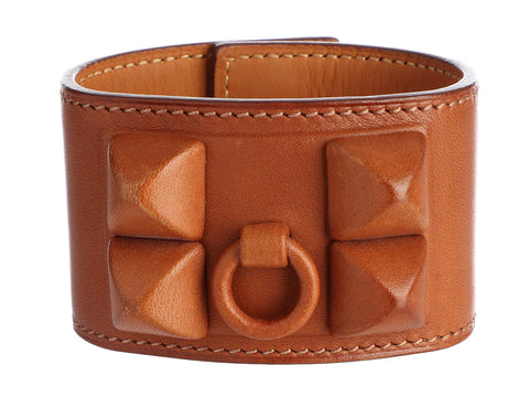 Hermès Barenia Shadow Collier de Chien Bracelet CDC