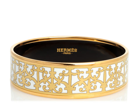 Hermès Wide Enamel Balcons du Guadalquivir Bangle 62