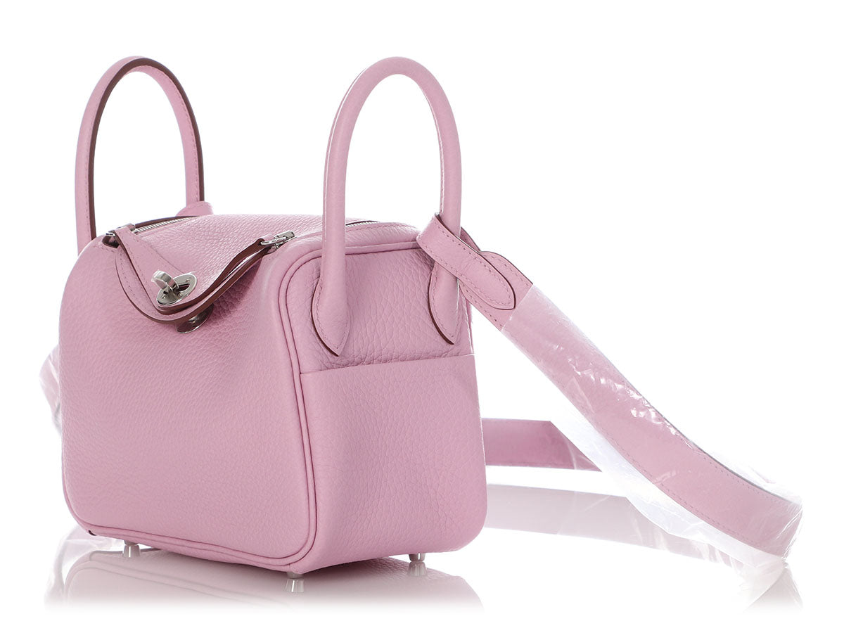 Hermès Mini Lindy 20 Mauve Sylvestre Clemence PHW - Klueles - shop