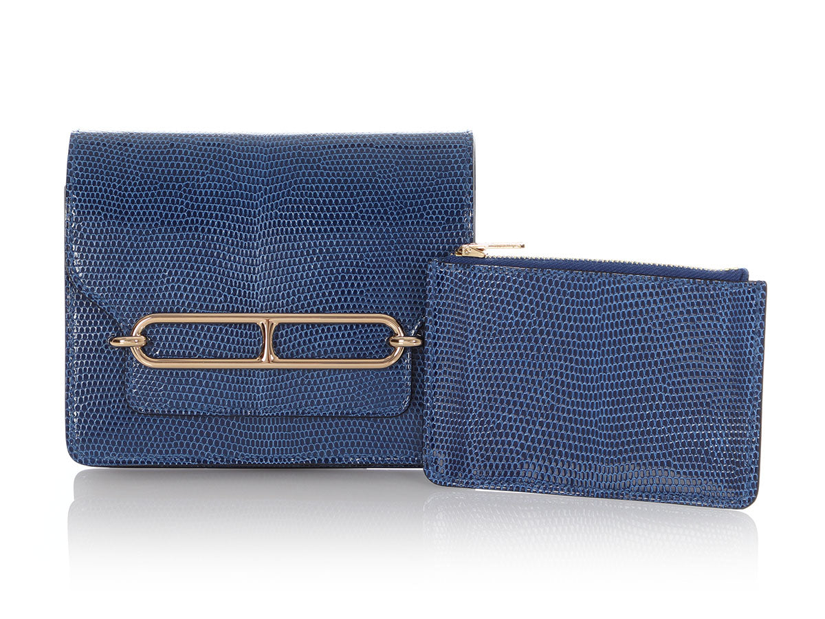 Ombré Shiny Salvator Lizard Kelly Pochette Palladium Hardware