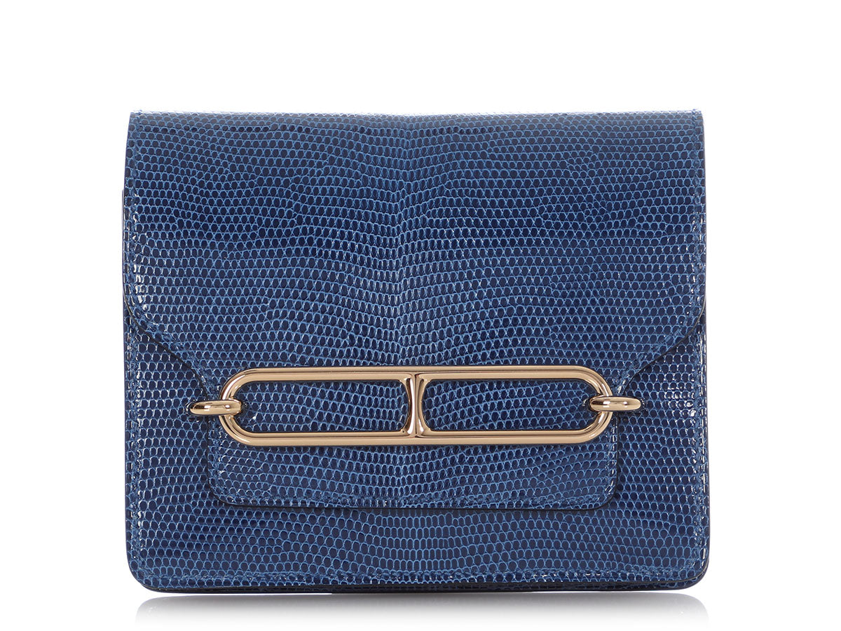 Hermes Blue Alligator Wallet with Removable Coin Purse - Handbags