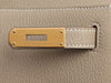Hermès Special Order Gris Tourterelle Chèvre and Vert Bosphore Kelly 28