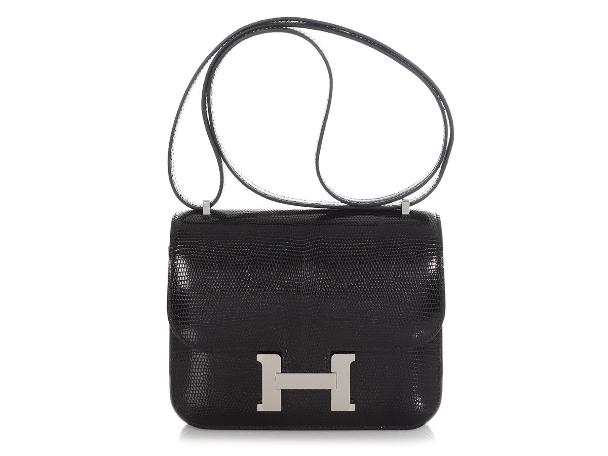 hermes lizard black