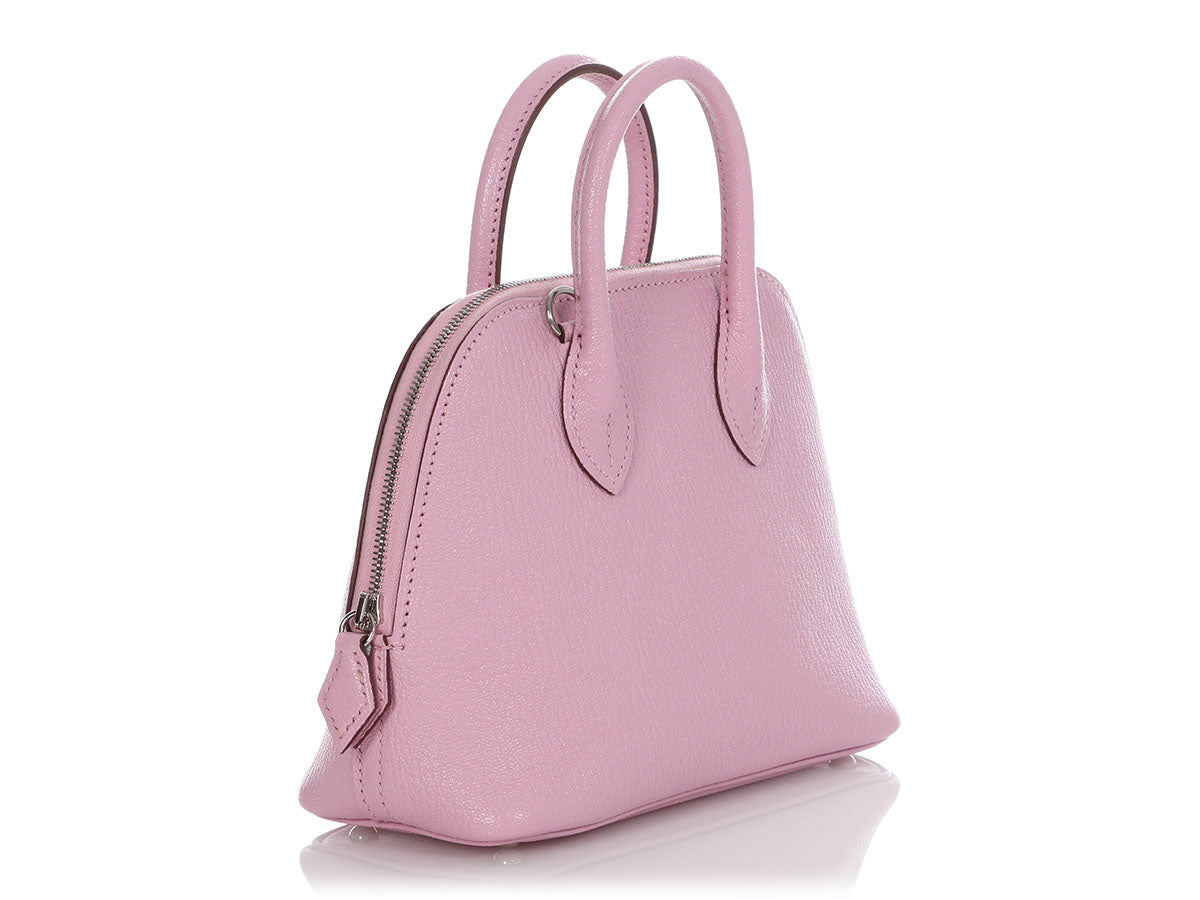 Hermes Geta Mauve Sylvestre Chevre Mysore Bag Palladium Hardware