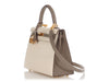 Hermès Special Order Nata and Gris Asphalte Epsom Kelly 25