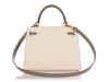 Hermès Special Order Nata and Gris Asphalte Epsom Kelly 25