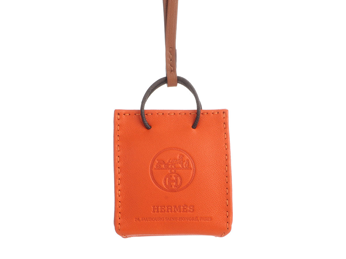 hermes orange shopping bag