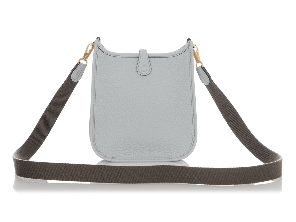 Hermes Evelyne TPM Shoulder Bag Bleu Pale Clemence Leather - Allu USA