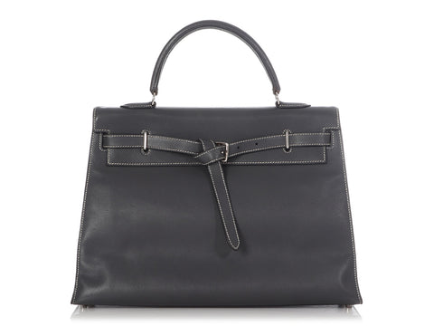 Hermès Ardoise Swift Kelly Flat 35