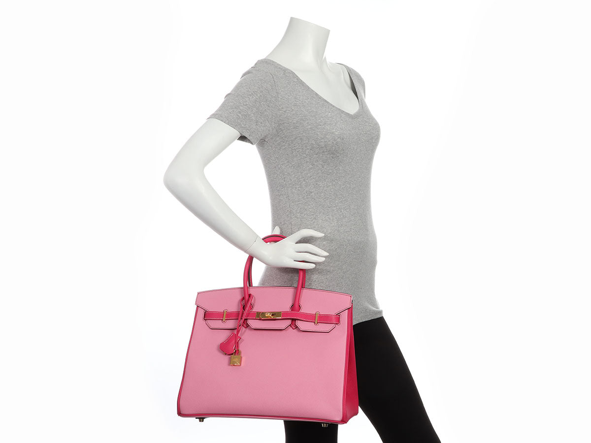 Hermès SO Rose Tyrien and 5P Pink Epsom Birkin 35