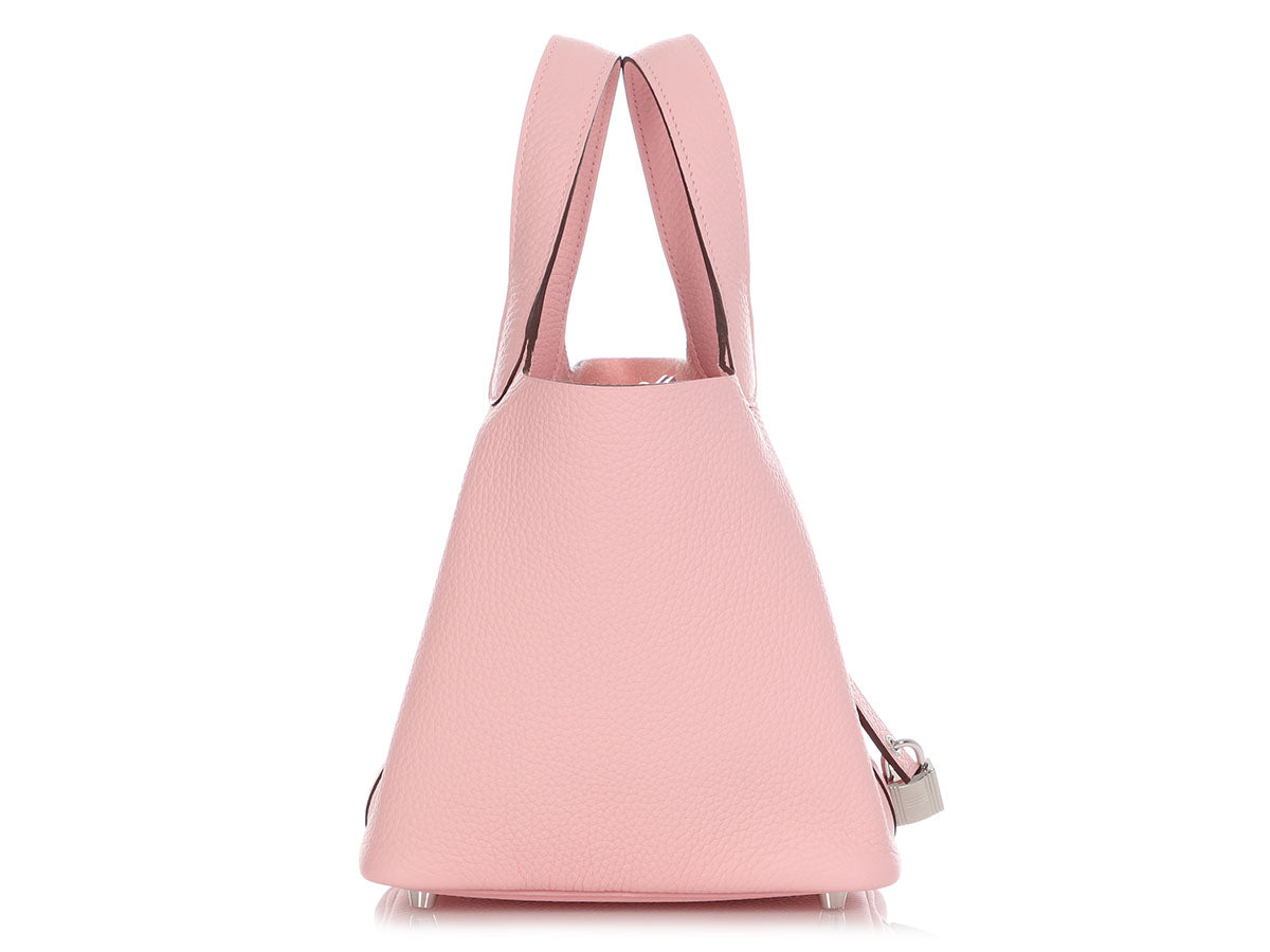 Hermes Picotin Lock Bag 18 In Rose Sakura, Clemence Leather And Pallad –  Found Fashion