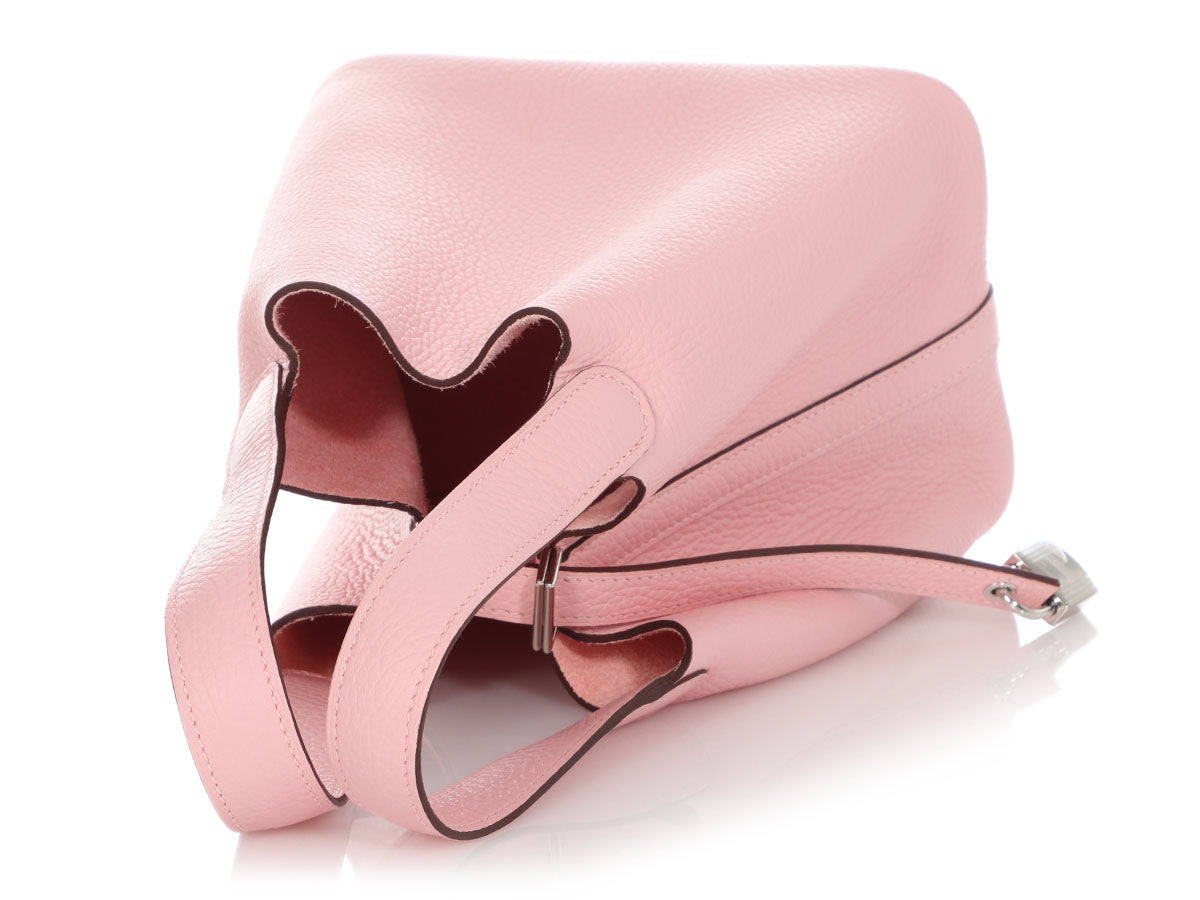 Hermès Picotin Lock Rose Mexico Clemence Monochrome 18 Pink Hardware, 2022 (Like New), Womens Handbag