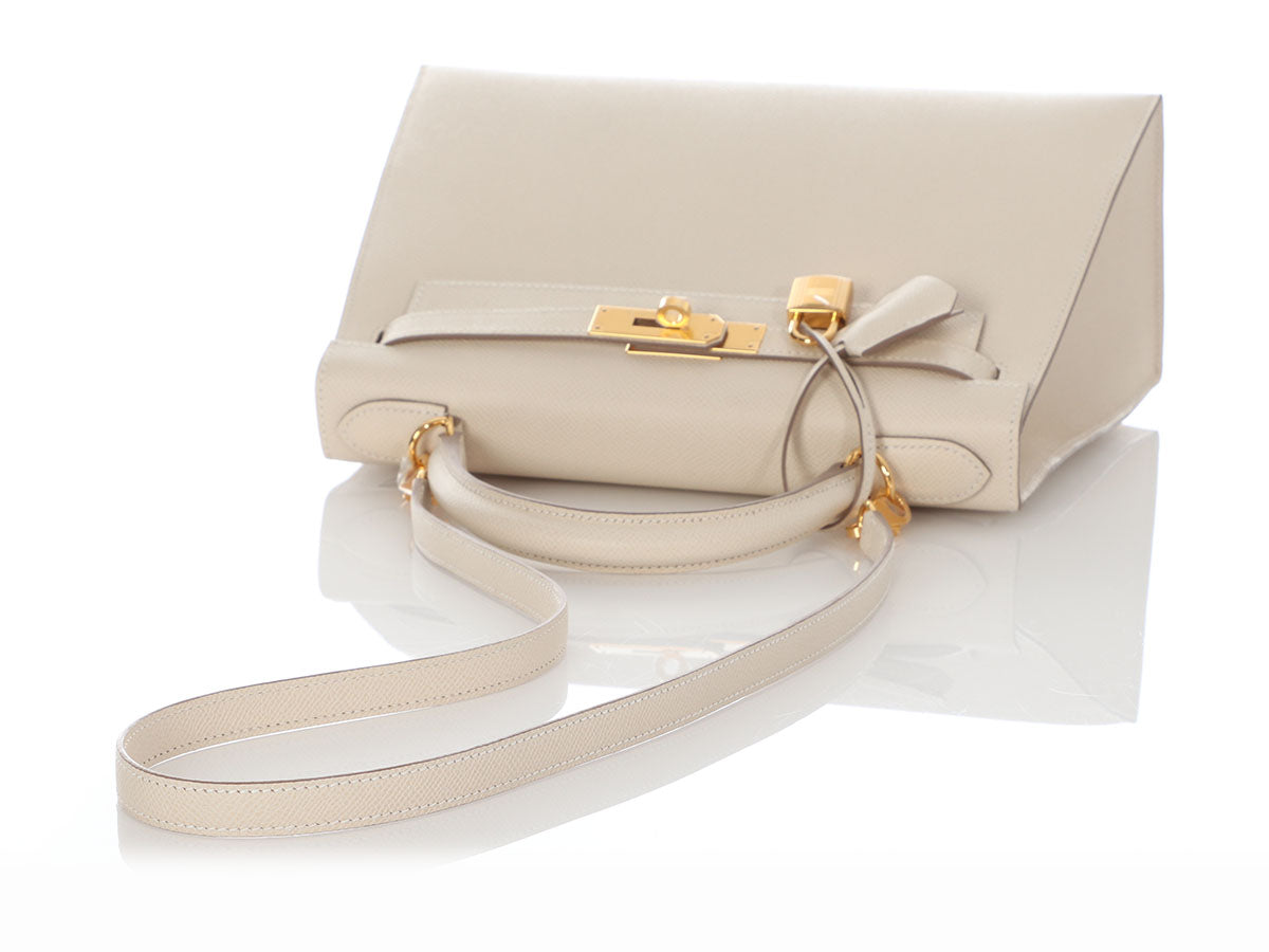 Hermes Craie Epsom Sellier Kelly 28 Gold Hardware