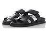 Hermès Black Leather Chypre Sandals