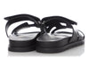 Hermès Black Leather Chypre Sandals