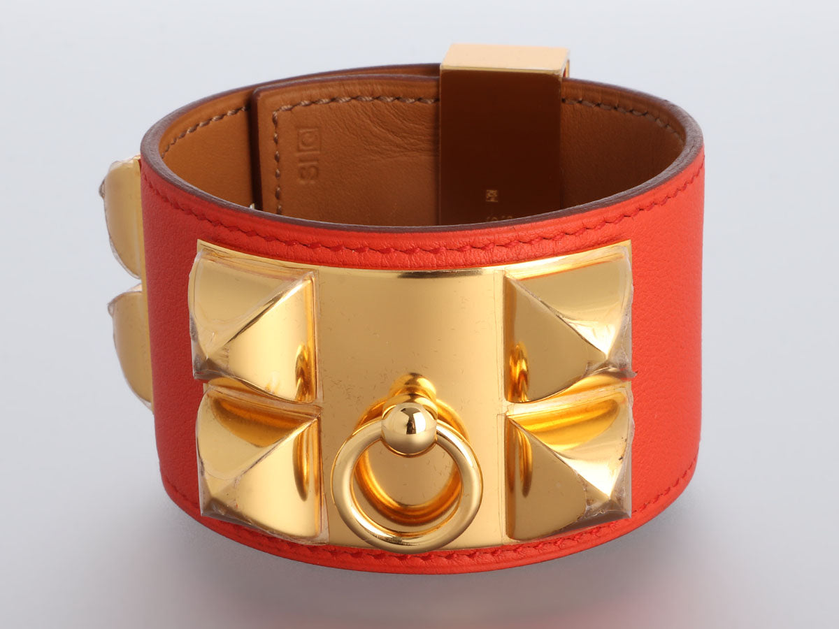 Hermès Capucine Swift Collier de Chien CDC Bracelet