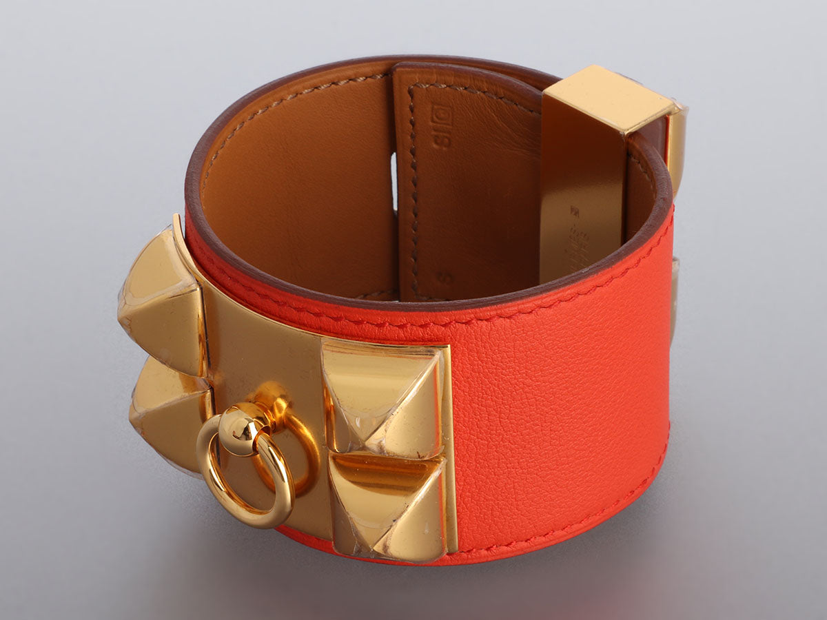 Hermès Capucine Swift Collier de Chien CDC Bracelet