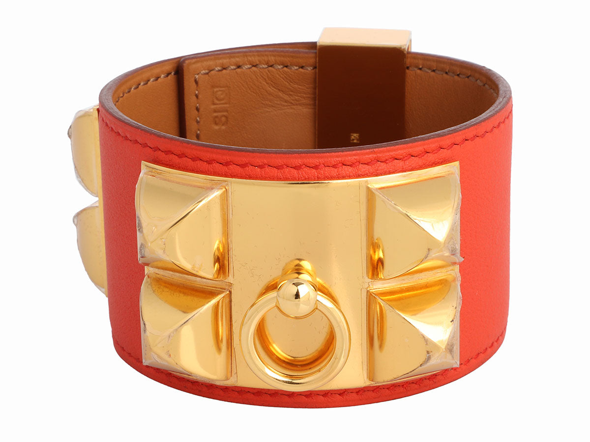 Hermès Capucine Swift Collier de Chien CDC Bracelet