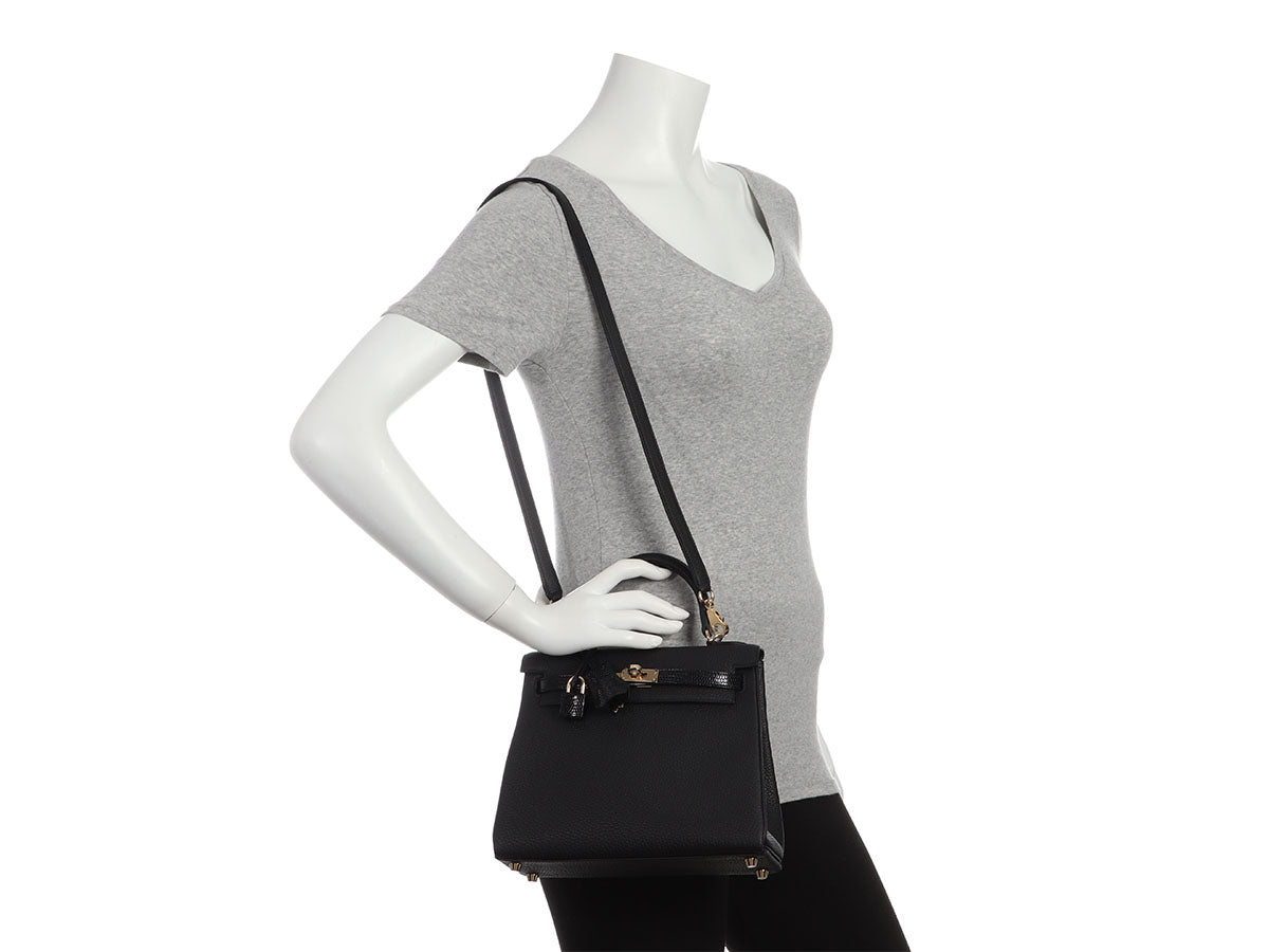 Gucci Black Leather Croisette Chain Bamboo Bag - Ann's Fabulous Closeouts