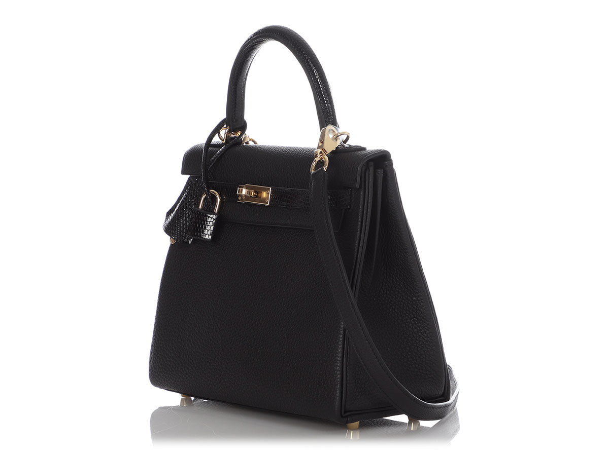 Hermès Black Ostrich Constance 24